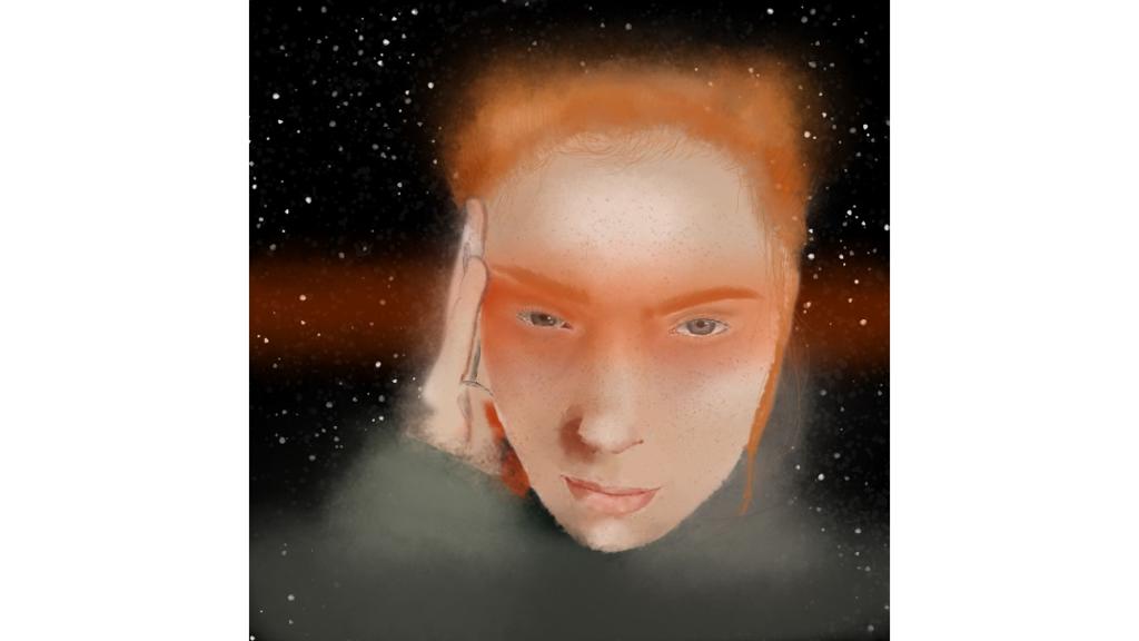 Self portrait of a person in space