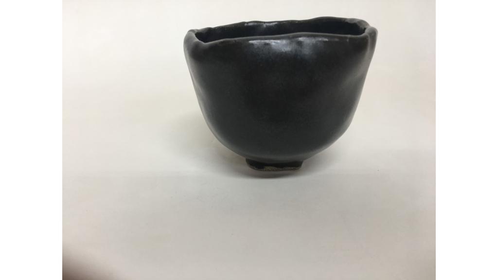 Deep black clay bowl