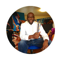 gentleman with sticks