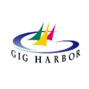 City of Gig Harbor logo which says "Gig Harbor" below three sails.