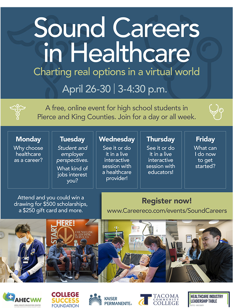 flyer for April 26-30 health careers event 