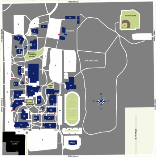 Picture of the online campus map