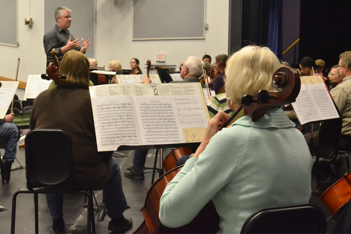 AOrchestra rehearsal with John Falskow 