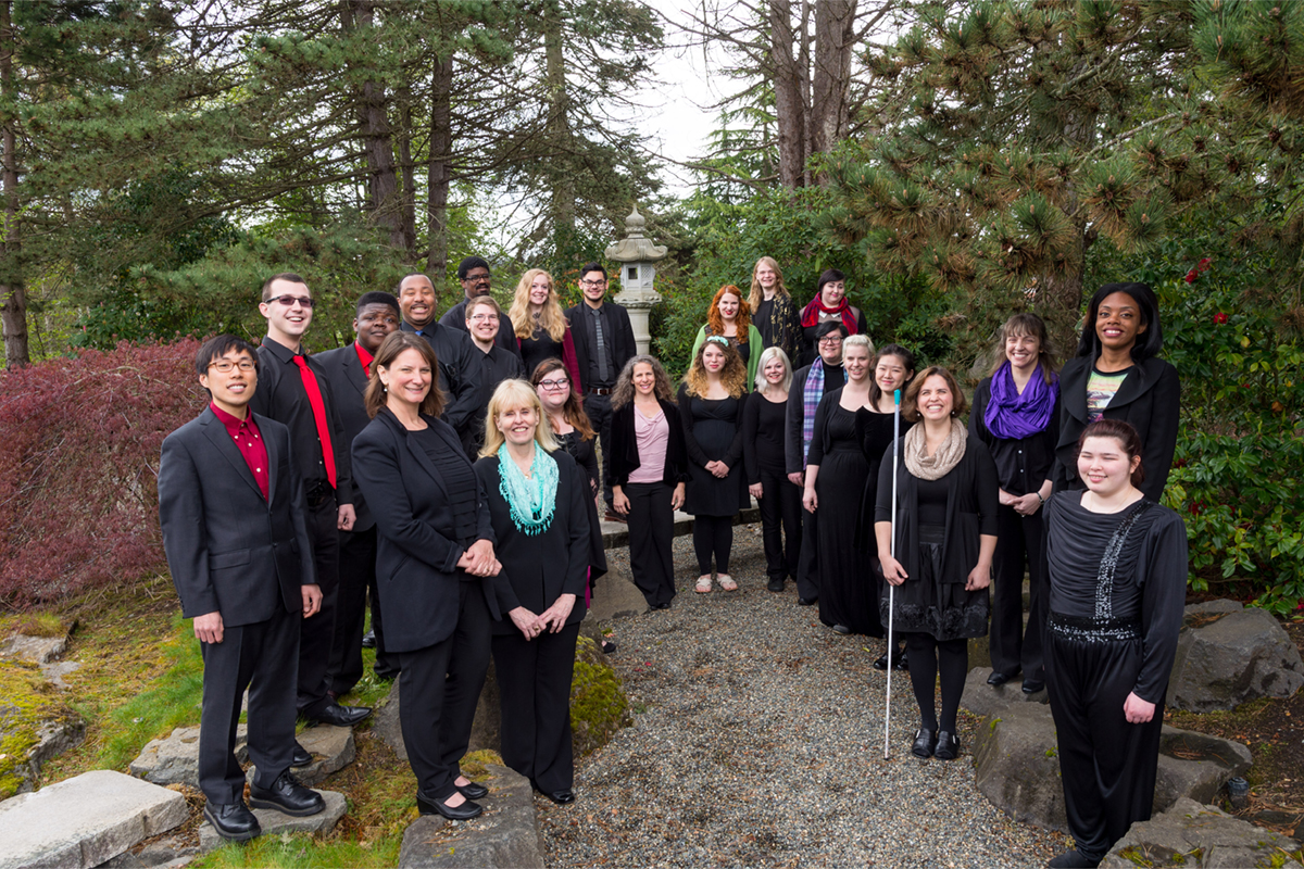 TCC Choir group photo in the Japanese Garden