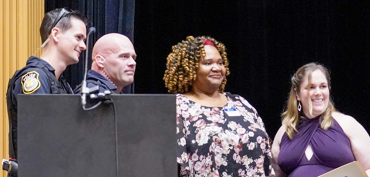 First Responders Surprise Nursing Graduate with Award at Pinning Ceremony