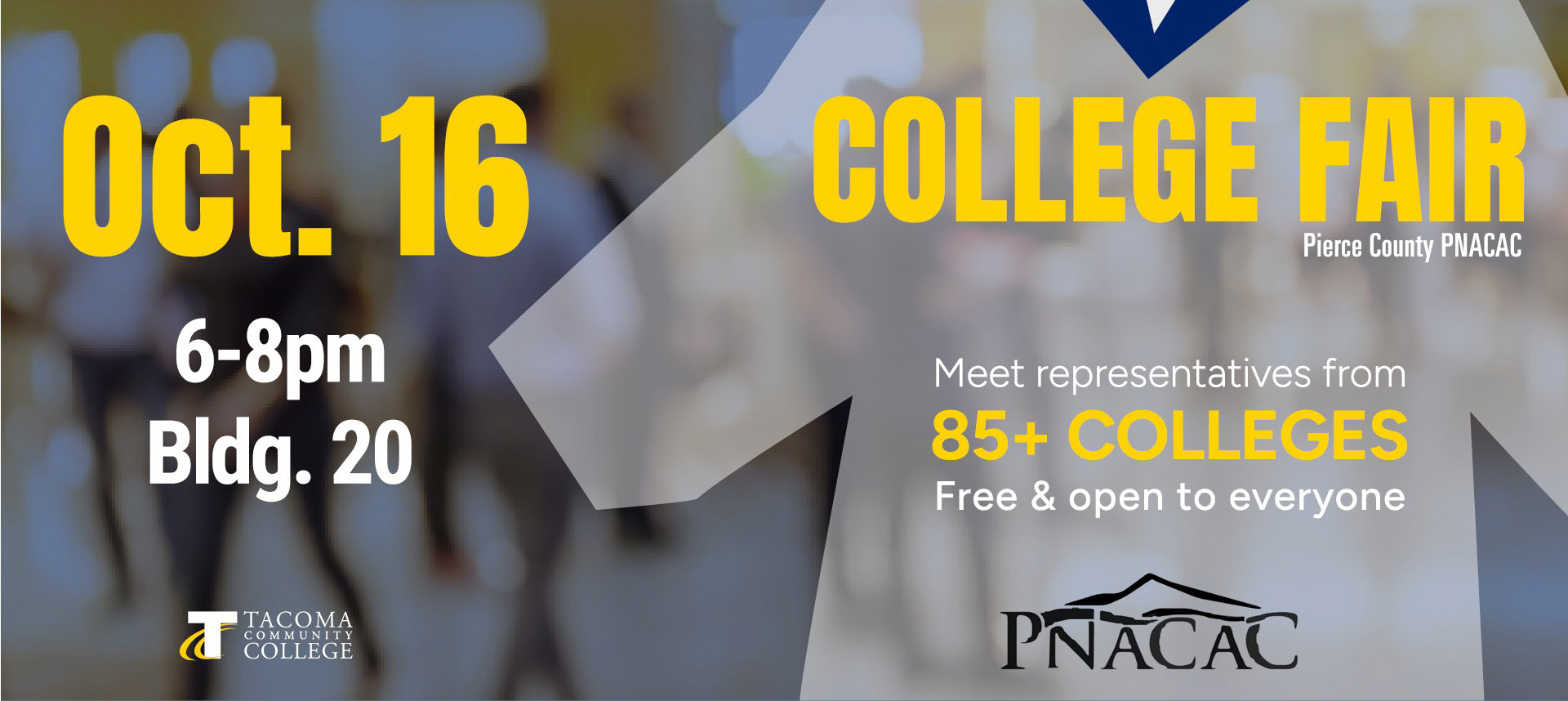 Pierce County College Fair on Campus Oct. 16