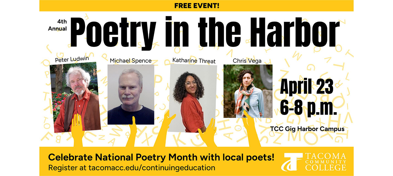 Poetry in the Harbor April 23 at TCC Gig Harbor 