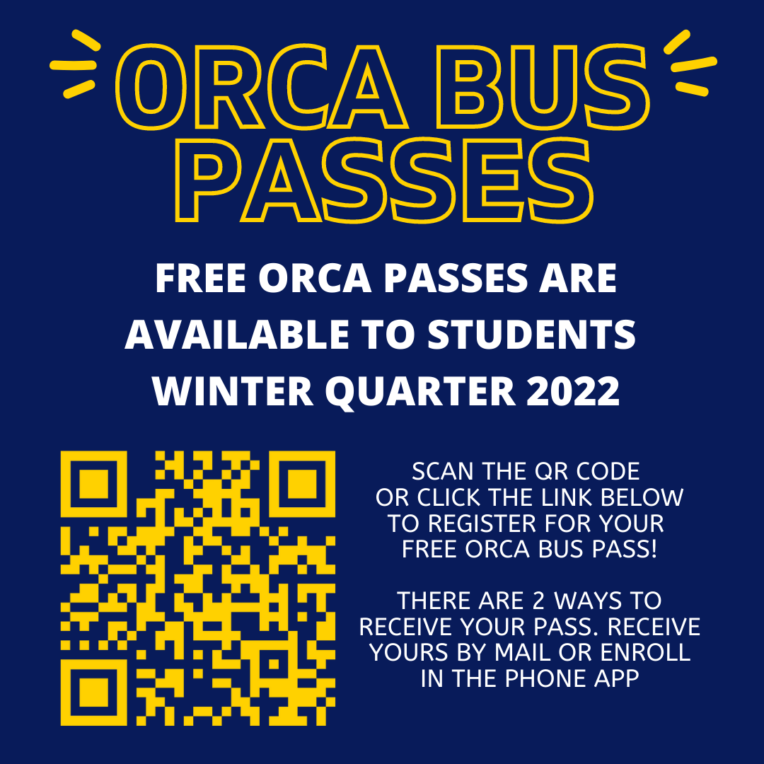 orca bus pass flyer winter 2022 with qr code
