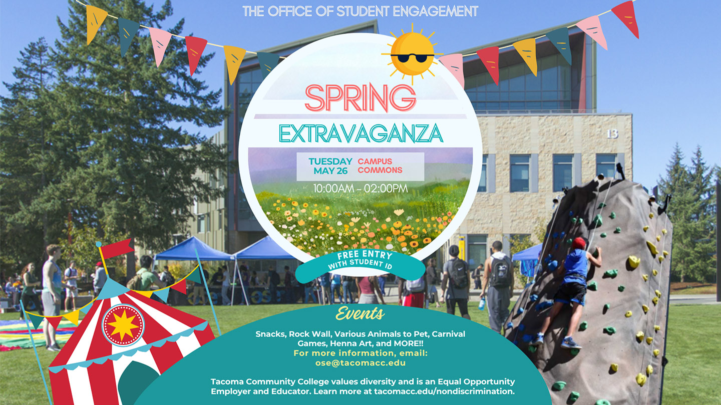 Flyer for Spring Extravaganza, May 26, 10a - 1p in the Campus Commons 