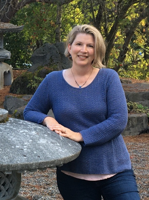 Alisa Ulferts Birkenstein, woman standing in the TCC Japanese Garden