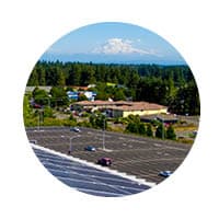 Solar panels on TCC facility