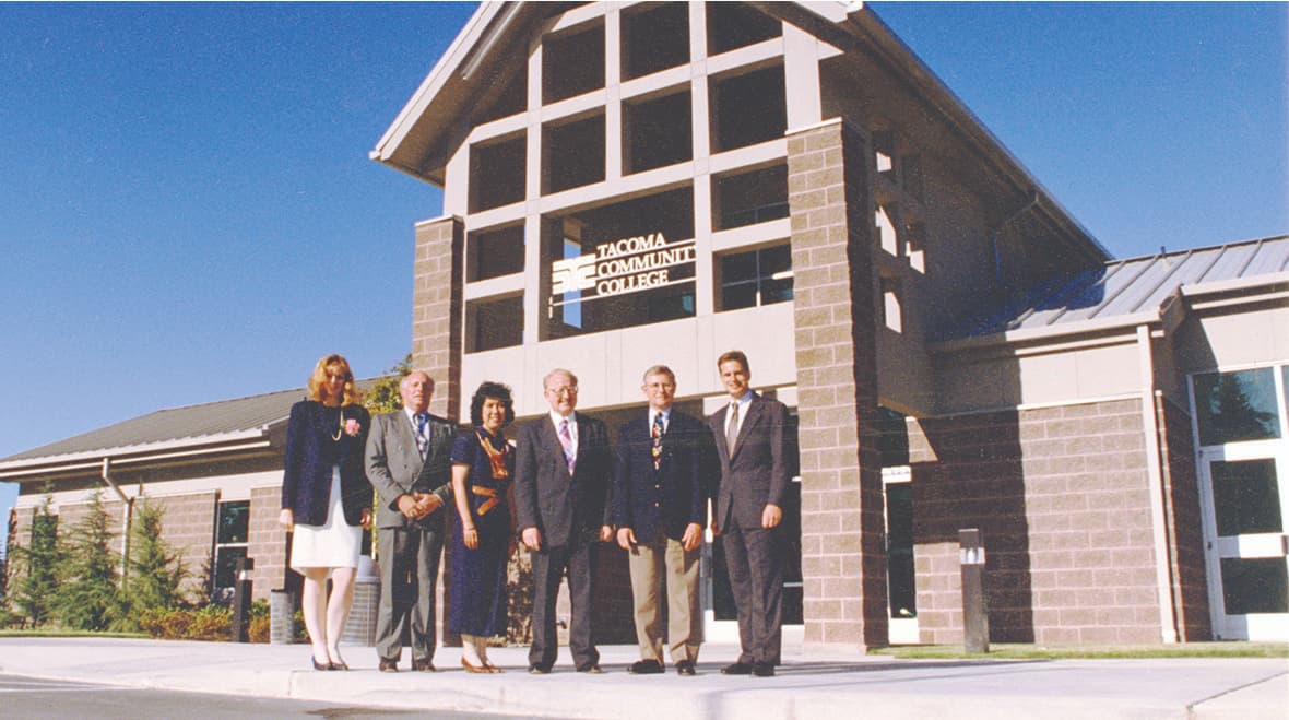 TCC representatives at the Gig Harbor campus opening, 1995, TCC Department of Marketing and Communications records, TCC Archives.