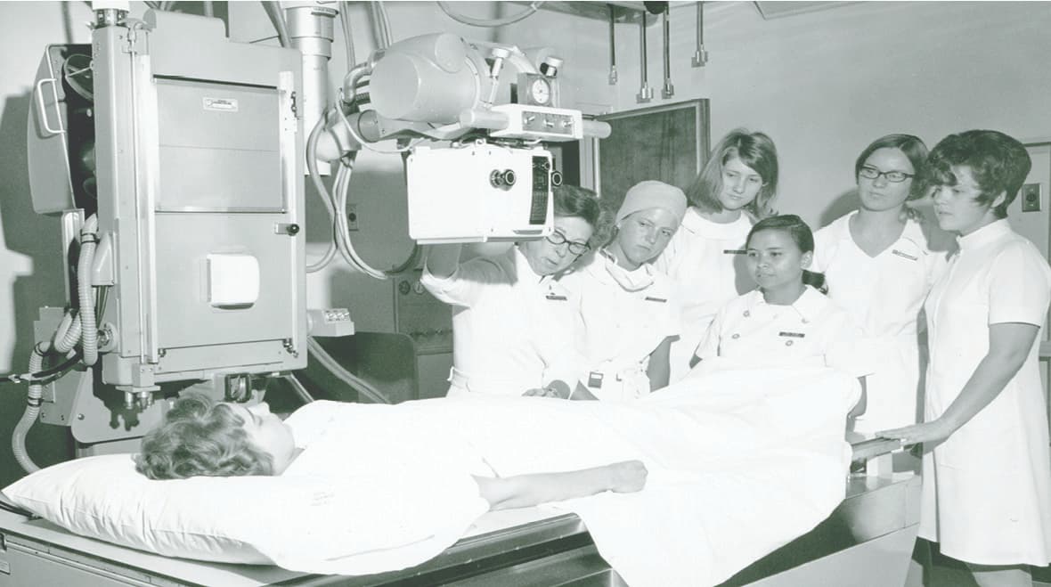 TCC radiology students at St. Joseph’s Hospital School of X-Ray Technology, circa 1960s.